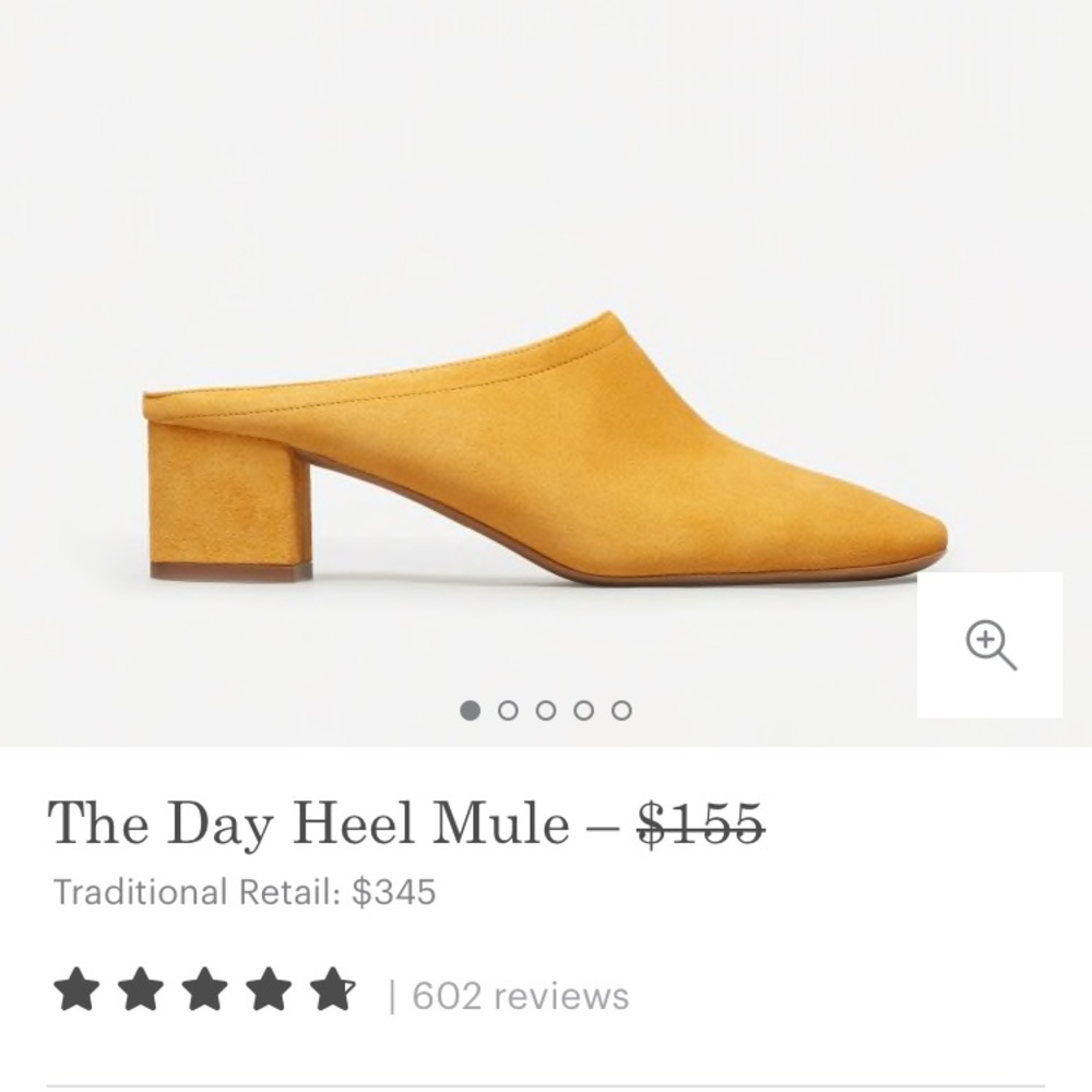 Everlane Day Heel Mule in yellow